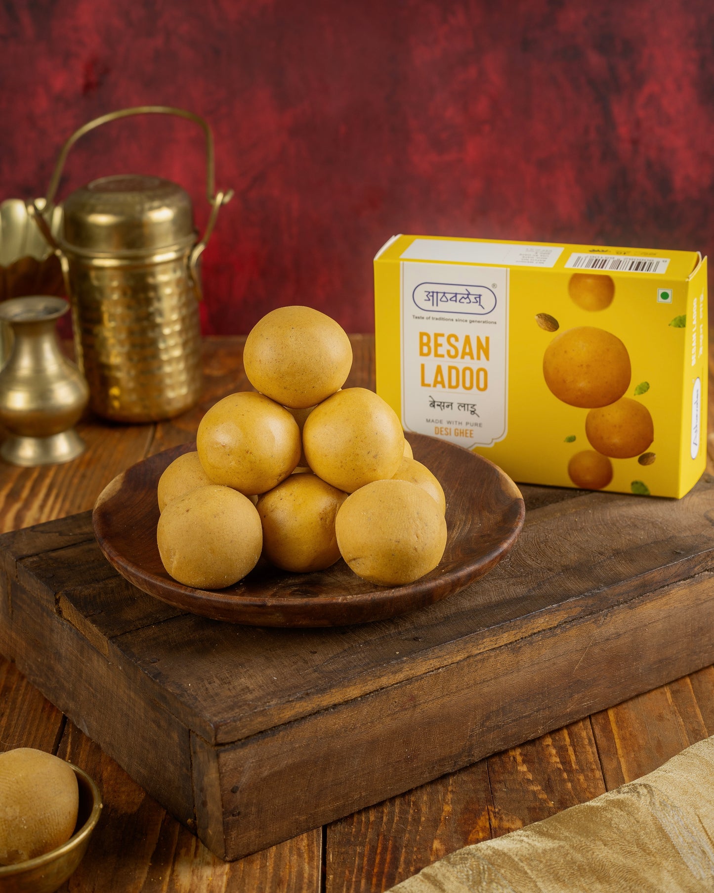 BESAN LADOO (250 gms) - Golden. Aromatic. Heartwarmingly traditional