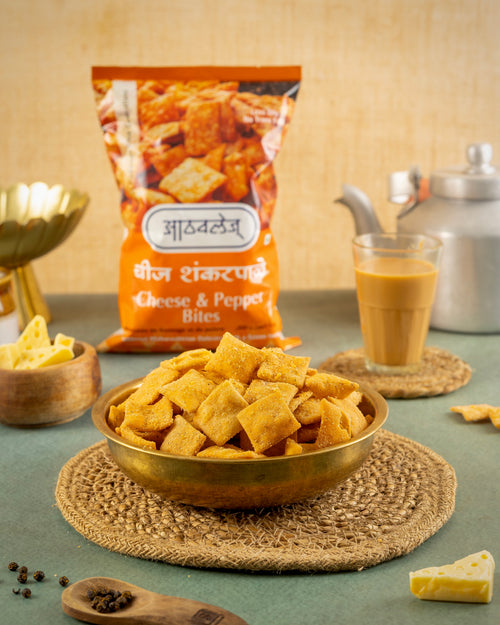 Cheese Shankarpali (Cheese & Pepper Bites)