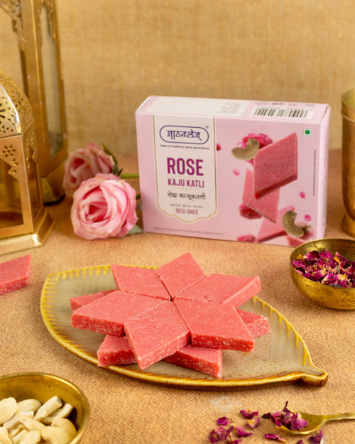 Rose Kaju Katli