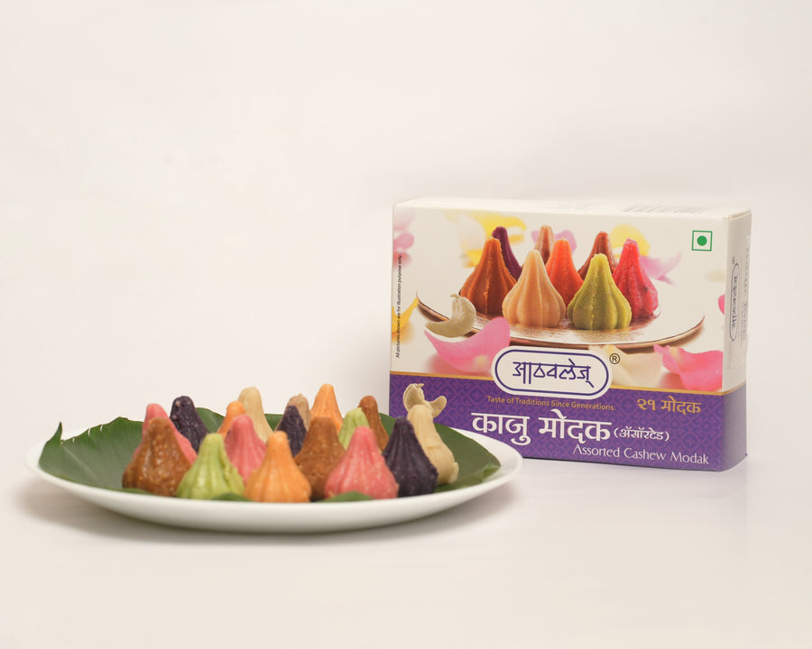 Assorted Kaju Modak (21 pieces)