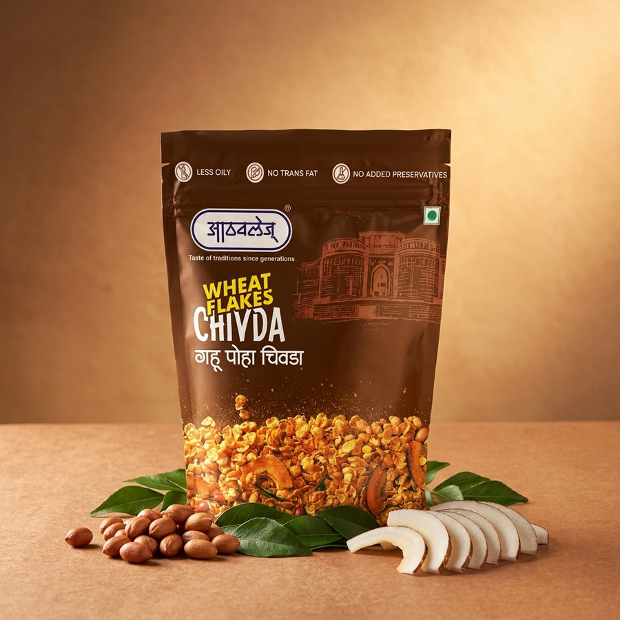Gahu Poha Chivda (Wheat Flakes Chivda)